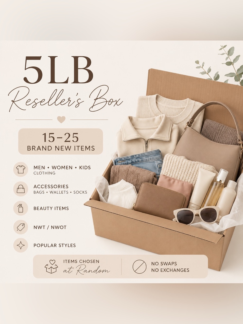 🎁 5lb $250+ value Mixed Mystery Reseller Box | 15–25 Brand New Items | NWT/NWOT